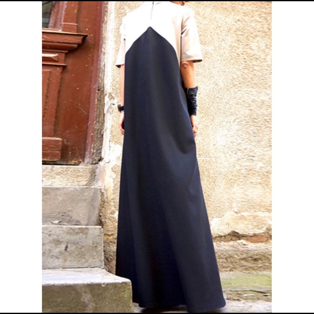Color Block High Low Dress - Picture 2 of 5